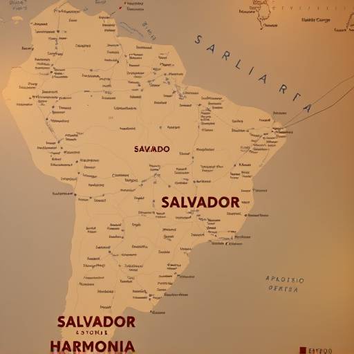 Localizaäão do Estüdio Sonoro Harmonia no mapa de Salvador